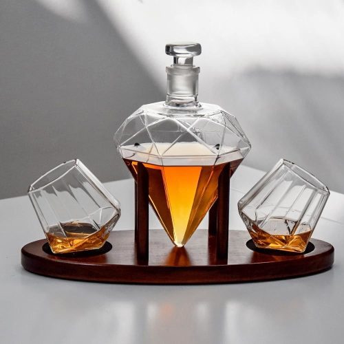 Deluxe Diamond Decanter Set - Whiskey decanter