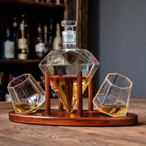 Deluxe Diamond Decanter Set - Whiskey decanter