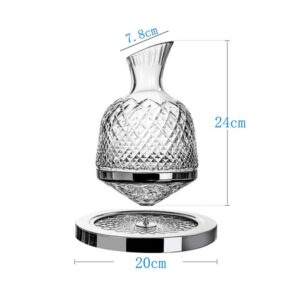 Luxury 1500ml Crystal Glass 360 Rotating Tumbler Wine